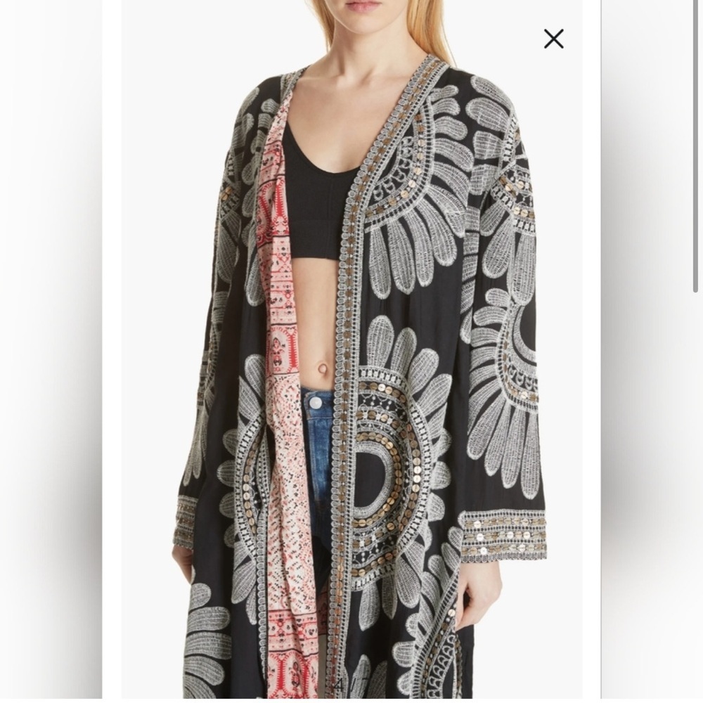 Free People Lisbon Boho Gypsy Kimono Duster - Picture 3 of 11